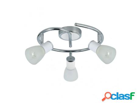 Foco plafon cholo3xe14 blanco/cromo 16x3 circular