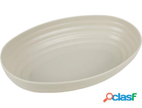 Fuente Ovalada Beis 24X16X5.5Cm Modelo Nara 1080Ml Caja 6