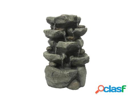 Fuente agua 7 saltos piedra 29x24x47 cm 53955