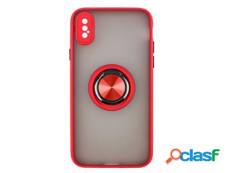 Funda ACCETEL para iPhone X / XS Gel Bumper con Anillo Rojo