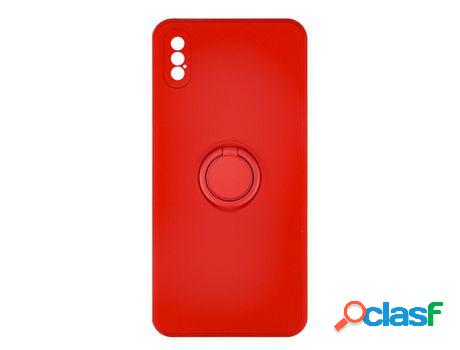 Funda ACCETEL para iPhone XS Max Gel O-Ring Rojo