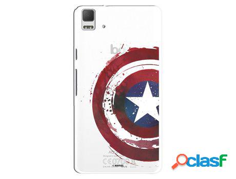 Funda Oficial Escudo Capitan America Para Bq Aquaris E5 4G