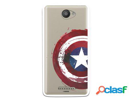 Funda Oficial Escudo Capitan America Para Bq Aquaris U Lite