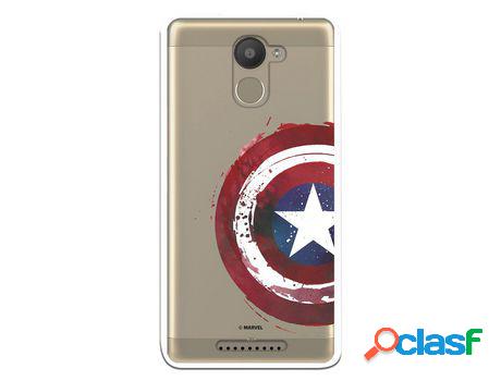 Funda Oficial Escudo Capitan America Para Bq Aquaris U Plus