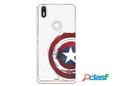 Funda Oficial Escudo Capitan America Para Bq Aquaris X5 Plus
