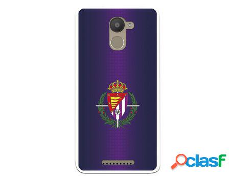 Funda Oficial Valladolid Escudo Fondo Lila Para Bq Aquaris U