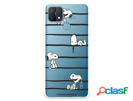 Funda para Oppo A15 Oficial de Peanuts Snoopy rayas - Snoopy