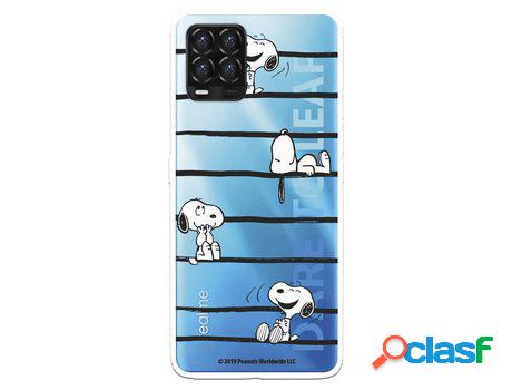 Funda para Realme 8 Oficial de Peanuts Snoopy rayas - Snoopy
