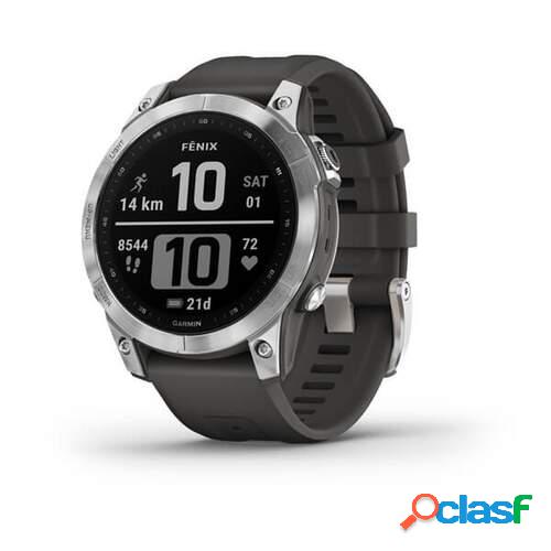 Garmin Fénix 7 Gris Plata - 1.3", Pulse+OX, Mapas, Sensores
