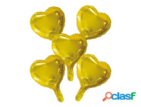 Globos WEFIESTA Corazón de Oro 23 Cm