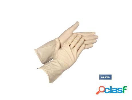 Guante de látex natural no flocado talla 8 venta unitaria