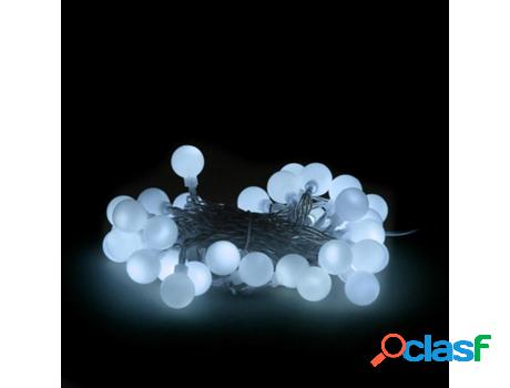 Guinalda luces navidad esfera 40 leds blanco frio. luz