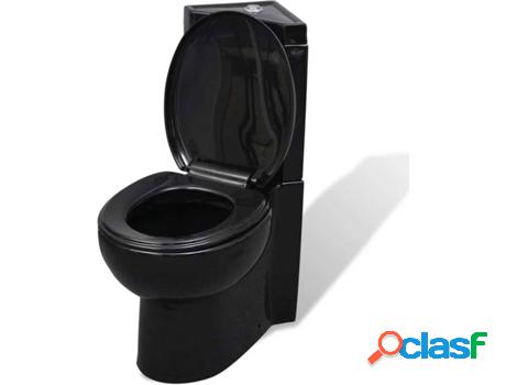 Inodoro VIDAXL Negro (Cerámica)
