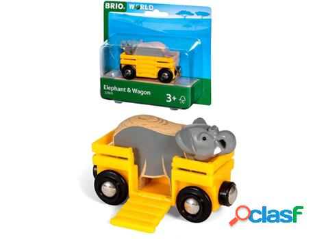 Jogo de Mesa BRIO Elephant Transport Wagon (2 Anos)