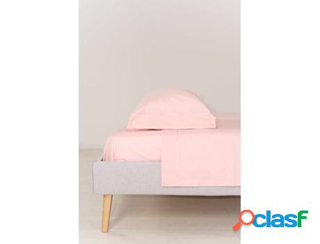 Juego de Sabánas SOKIOS Liso (135 x 200 - Algodón - Rosa)