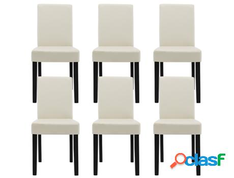 Juego de Sillas de Comedor [EN.CASA] Beige (cuero sintético