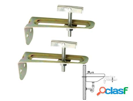 Juego escuadras sanitario soporte lavabo 10 cm. (2piezas)