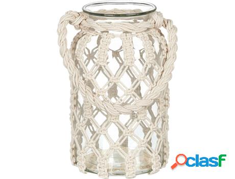 Linterna BELIANI Jalebi (Vidrio - Blanco - 16 x 16 x 28 cm)