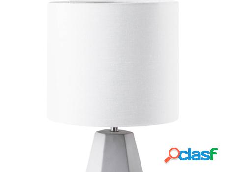 Lámpara de Mesa Oxley (Blanco - Hormigón -31x31x66 cm)