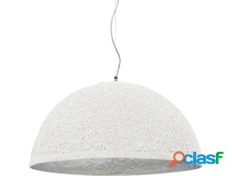 Lámpara de Suspensión VIDAXL Blanco y Plata 50 (40W - E27