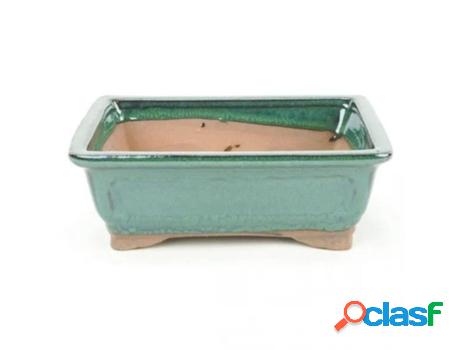 Maceta bonsai ceramica verde n3 14x9 cm