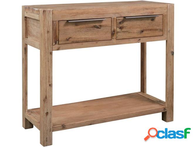 Mesa Consola VIDAxL de Madera Maciza de Acacia 82x33x73 cm