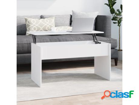 Mesa de Centro VIDAXL (Madera - Blanco - 102 x 50.5 x 52.5