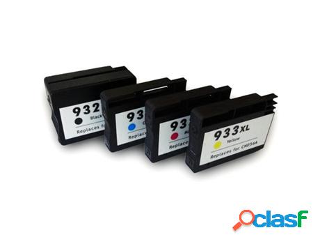 Pack 4 Cartuchos de Tinta GENERICO 932xlb (Multicolor)