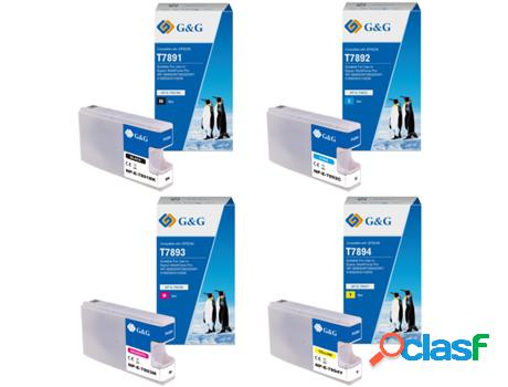 Pack 4 Cartuchos de Tinta G&G T7891(234) (Multicolor)