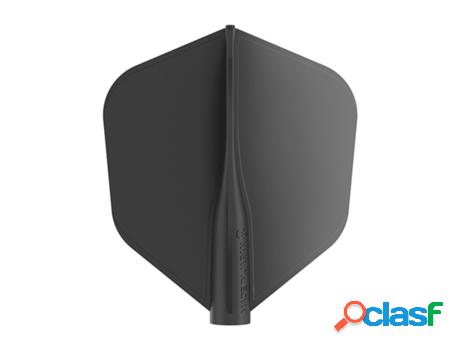 Pack de 8 Plumas de Dardos 8 FLIGHTS (Negro)