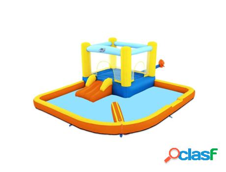 Parque acuatico con cama elastica hinchable 365x340x152 cm.