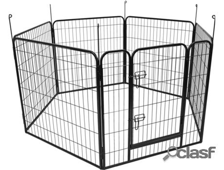 Parque para Perros FLAMINGO Zecta (Negro - 162 x 140 x 80 cm