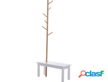 Percha HOMCOM 831-223 Metal (Bambu y MDF - 80 x 30 x 180 cm)