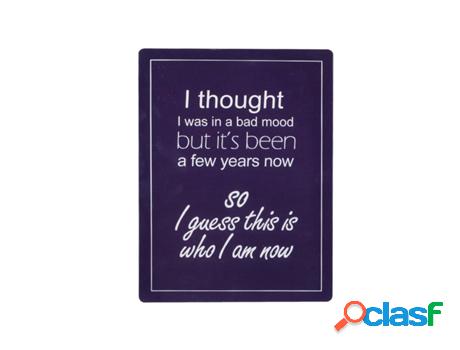 Placa Pared 25X33Cm Bad Mood Adorno Pared Placas Metal
