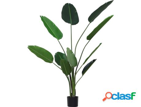 Planta artificial OUTSUNNY hojas de palmera (18x180cm)