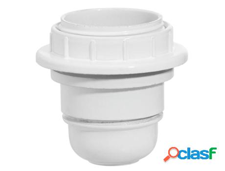 Portalamparas 4a. e-27 con rosca + arandela blanco