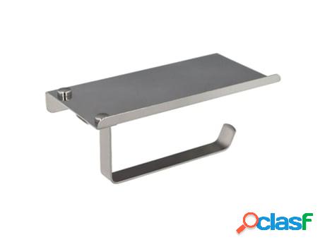 Portarrollos baño con estante para moviles autoadhesivo,
