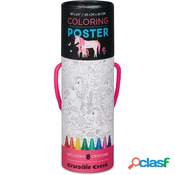 P?ster Gigante Unicornios para Colorear