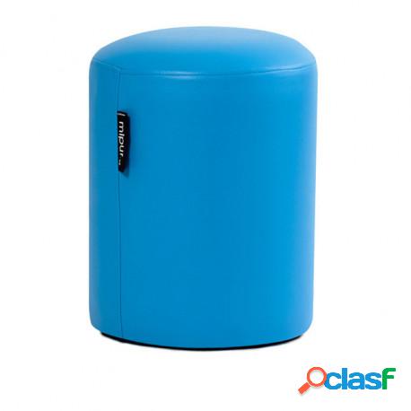 Puff Taburete 40x50 - Polipiel Azul Turquesa