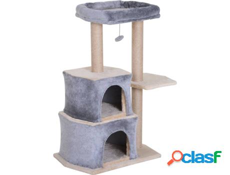 Rascador para Gatos PAWHUT Gris (60x40x92cm)