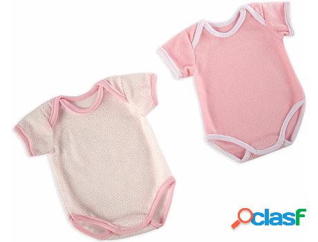 Ropa para Muñecas ARIAS Set 2 Bodies Rosa y Blanco (20 x 10