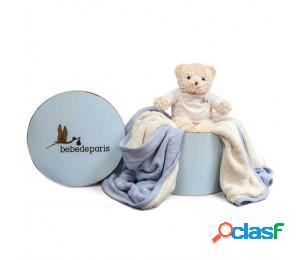 Set regalo bebé manta deluxe azul
