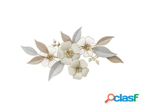 Signes Grimalt - Adorno pared flores hojas Gris de Metal |