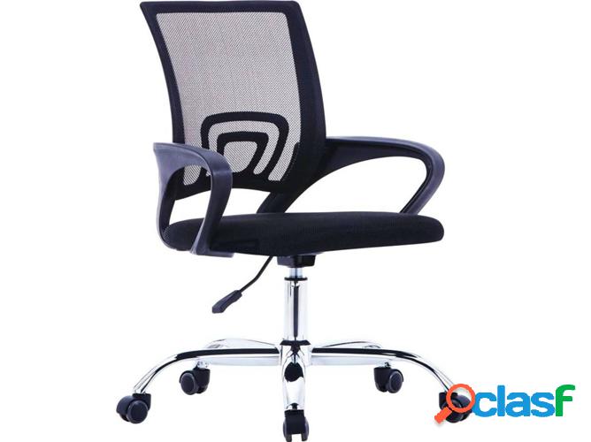 Silla de Escritorio Operativa VIDAXL Con soporte Negro