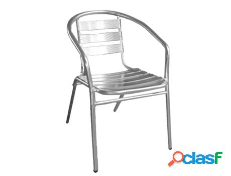 Silla terraza aluminio con brazos apilable