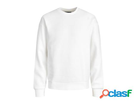 Sudadera JACK & JONES Hombre (S - Blanco)