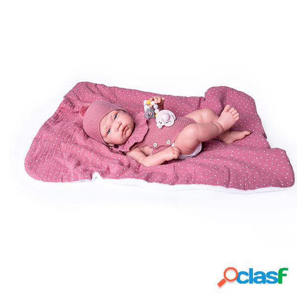 Sweet Reborn Parejita Manta Rosa 42cm