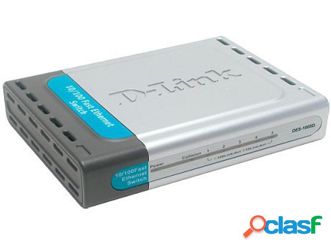 Switch 5 Puertos 10/100Mbps D-LINK Des-1005D