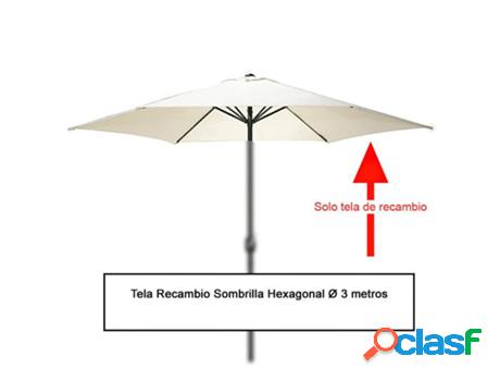 Tela recambio sombrilla hexagonal ø 3 metros (08091050)