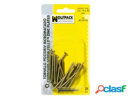 Tirafondo pozidriv bicromatado 4,0/20x 20 mm. (35 piezas)